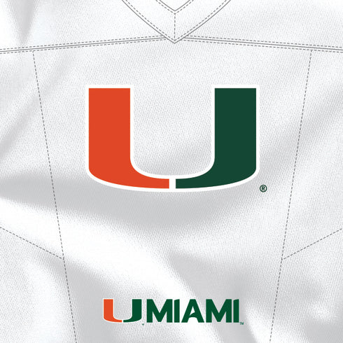 University of Miami White Jersey Galaxy S24 FE Kickstand Case